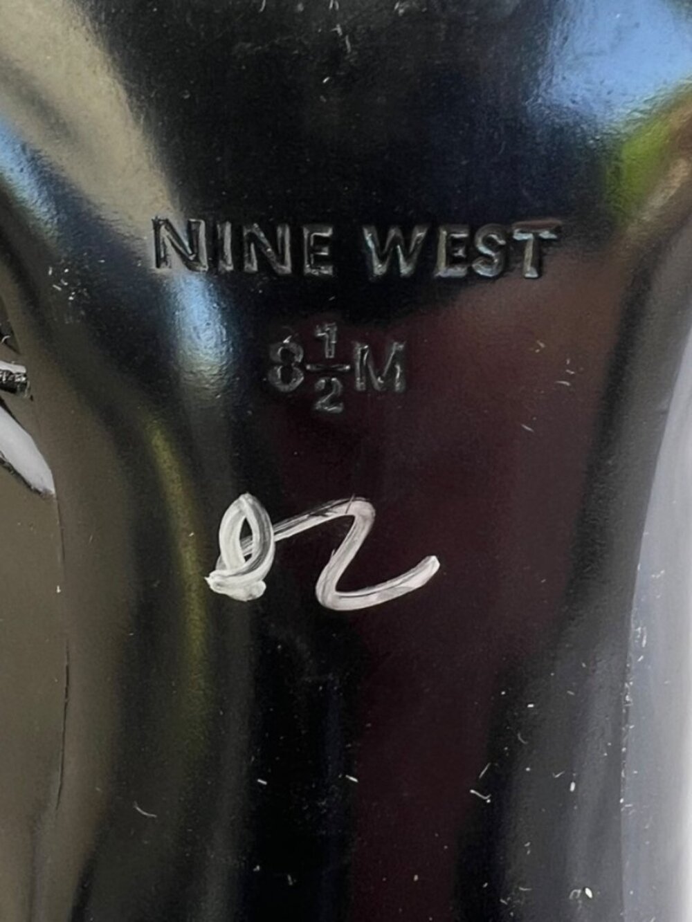 Nine West Black Patent Leather Pumps Pointed Toe Y2K Soft Grunge Polished 8.5 - Picture 6 of 12